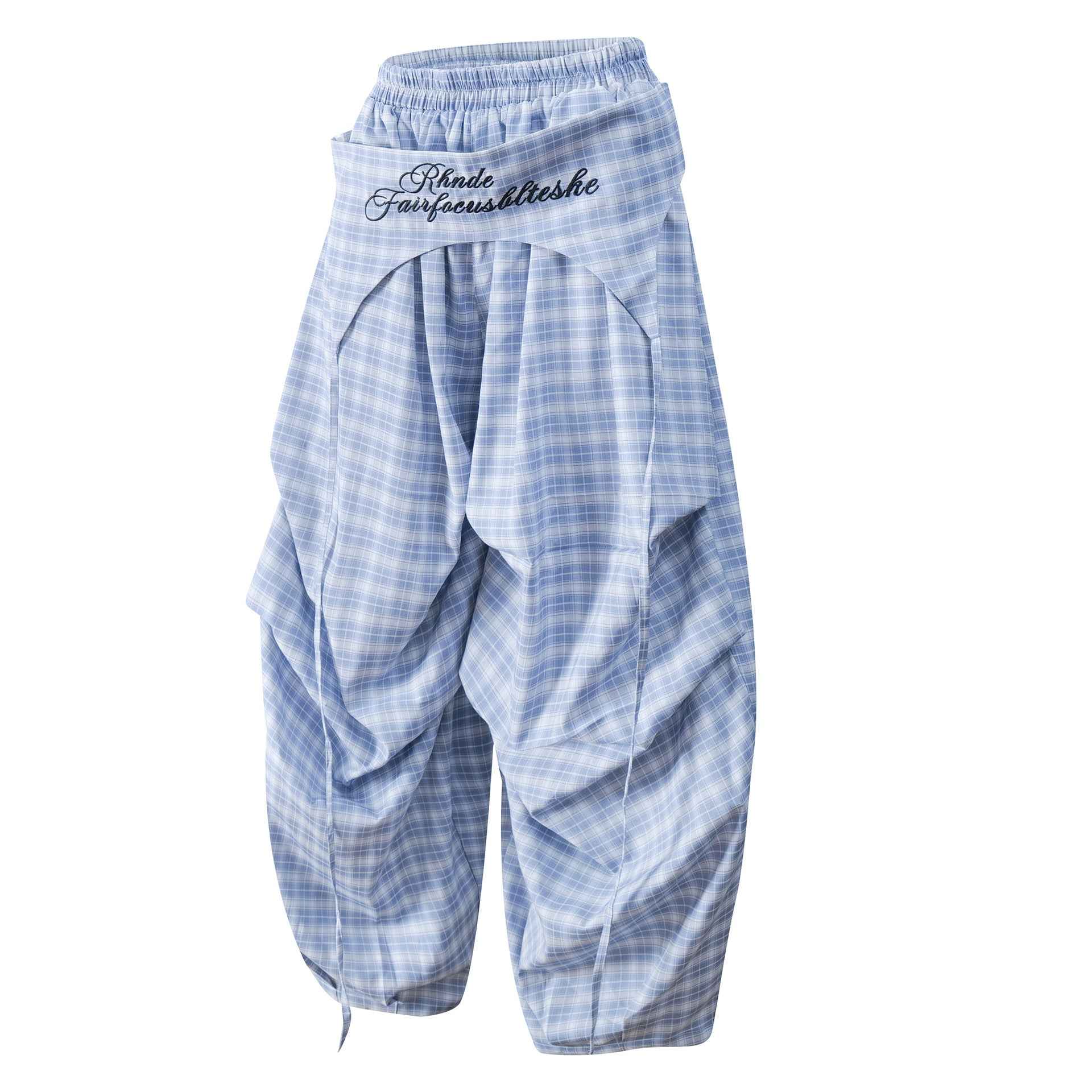 Checkered WideLeg Tapered Cargo