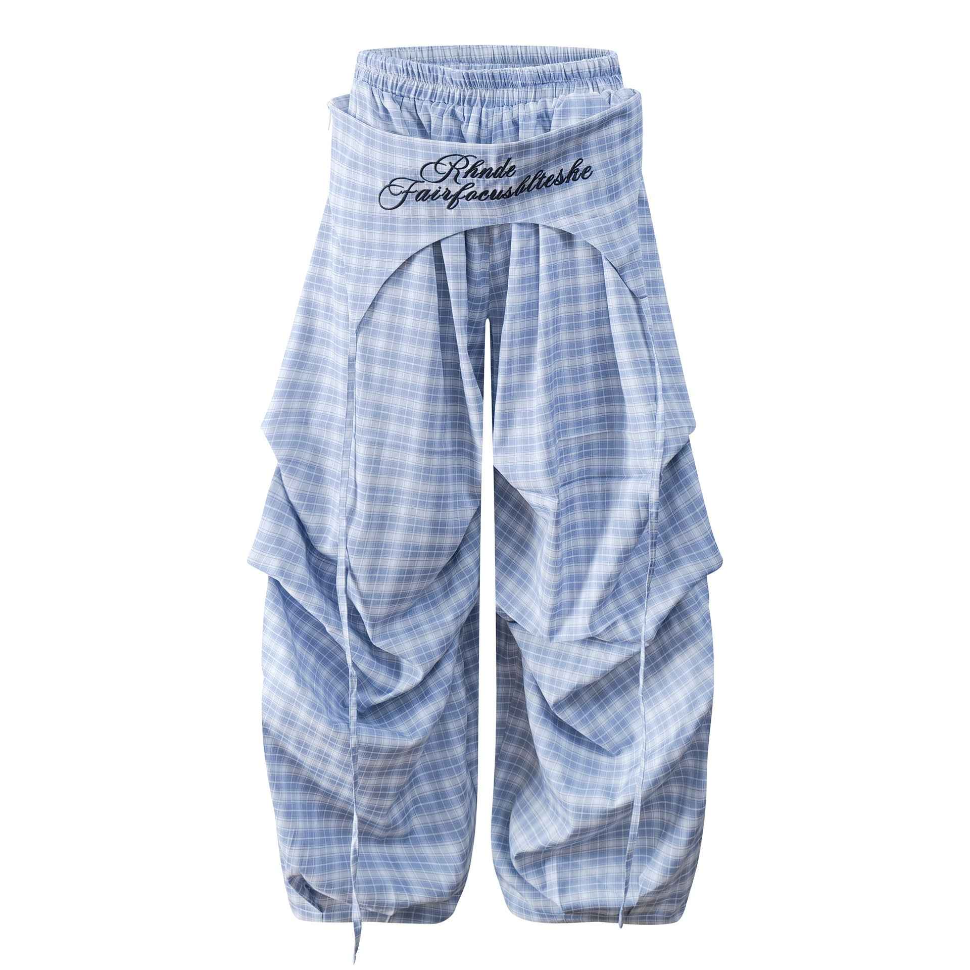 Checkered WideLeg Tapered Cargo
