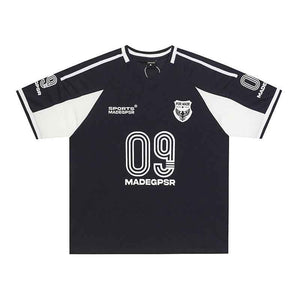 Number 09 Splicing Short Sleeve