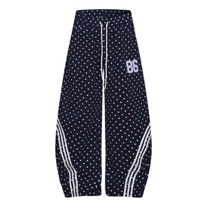 Three-Stripe Loose Slimming Wide-Leg Casual Sweatpants