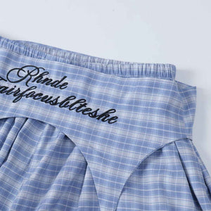Checkered WideLeg Tapered Cargo