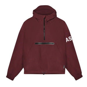 Black men's MJ Room lightweight hooded windbreaker hoodie with front zipper pocket, casual outdoor jacket.