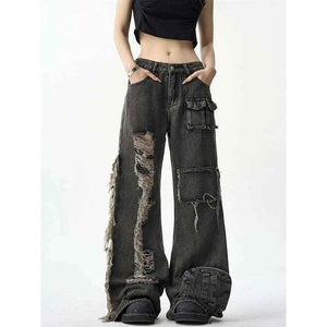 American Ripped Cargo Jeans - MRC STOREbottomsMRC StoreAmerican Ripped Cargo JeansMRC STORECJNZ208412705EVBlack2XL