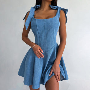 Square Collar Lace - Up Fishbone Waist Dress - MRC STOREDressMRC STORESquare Collar Lace - Up Fishbone Waist Dress MRC STORE 45.00MRC STORECJLY255534003CXSea BlueL
