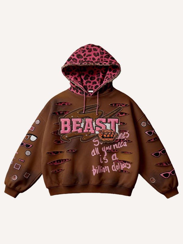 Retro Graphic Printed Hoodie - MRC WEAR