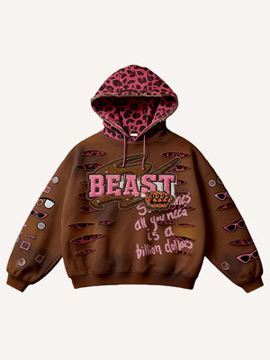 Retro Graphic Printed Hoodie - MRC WEAR
