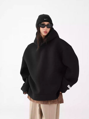 Thickened Air Layer Hooded Loose Sweatshirt - MRC WEAR