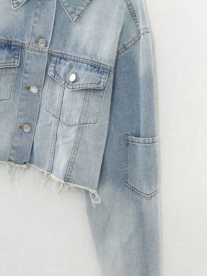 Short Color - Matching Denim Jacket - MRC STOREJacketsMRC STOREShort Color - Matching Denim Jacket - MRCSTOREMRC STORECJYD235875604DW3504 Short Denim CoatL