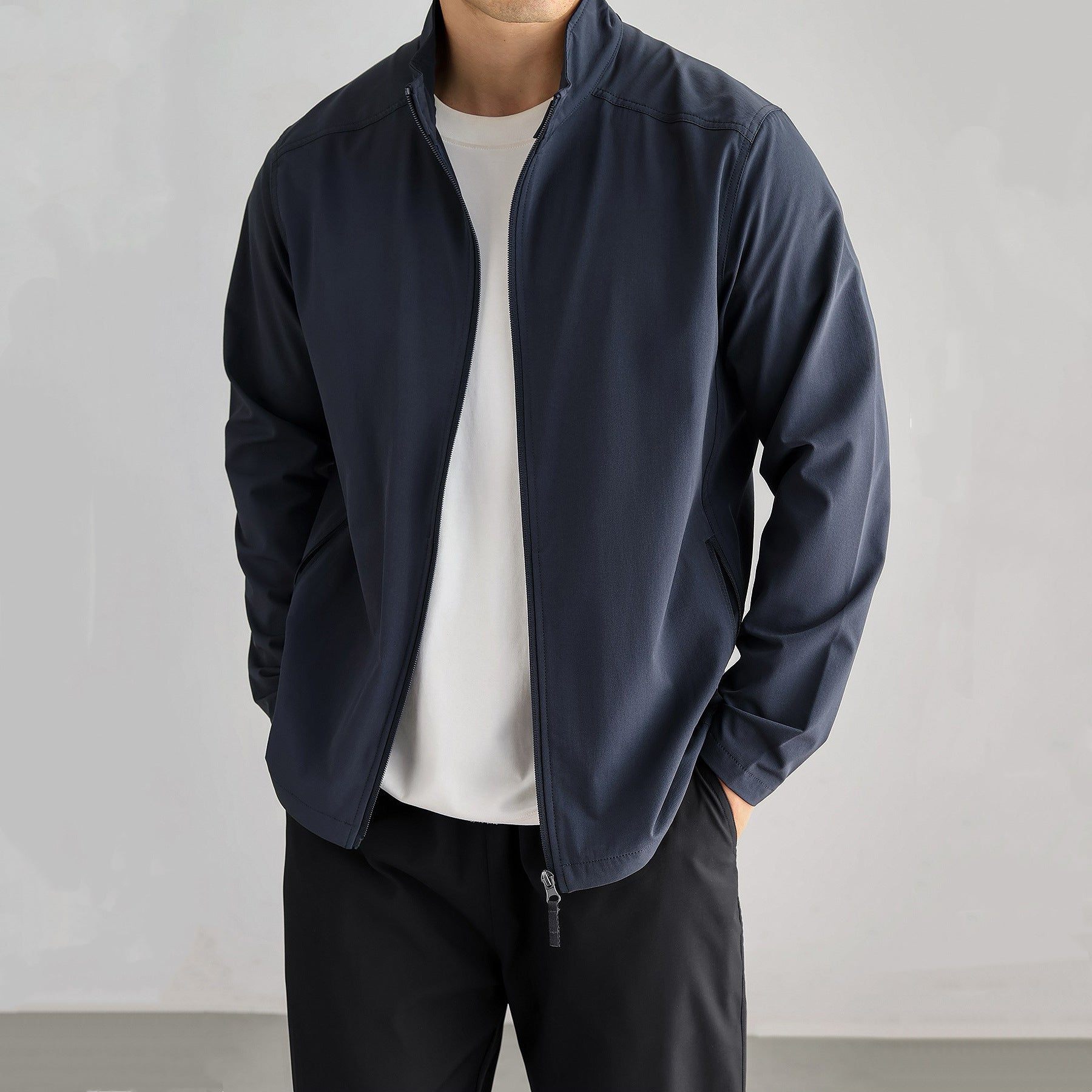 Solid Color Casual Commuter Jacket - MRC WEAR