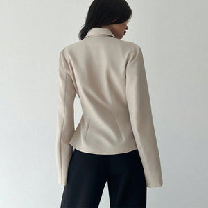 European Slim - Fit Solid Color Blazer Coat - MRC STOREJacketsMRC STOREEuropean Slim - Fit Solid Color Blazer Coat MRC STORE MRC STORECJYD258141503CXApricotL
