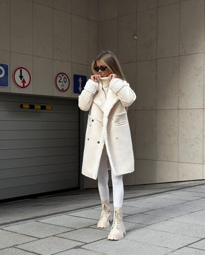 Suede Coat Suit Collar Long Cardigan - MRC STOREJacketsMRC STOREWomen’s Suede Long Cardigan Coat – Plush Suit Collar with Metal Details - MRC STOREMRC STORECJQB213318003CXDark GrayL