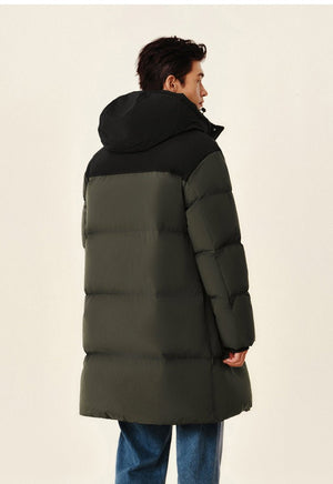 Winter Couple’s Long Waterproof Thick Coat - MRC STOREJacketsMRC STOREMan wearing a green and black puffer coat on a beige backgroundMRC STORECJYD255772002BYBlack2XL