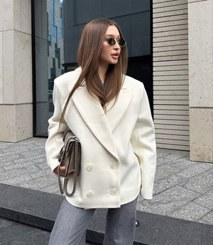 Niche Design Casual White Small Suit Jacket - MRC STOREJacketsMRC STORENiche Design Casual White Small Suit Jacket MRC STORE MRC STORECJYD255286503CXBeigeL