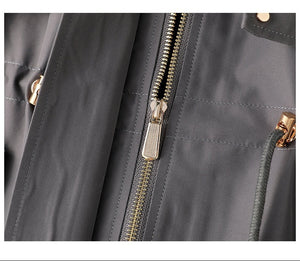 Thickened Detachable Fox Fur Liner Mid-Length Coat - MRC WEAR