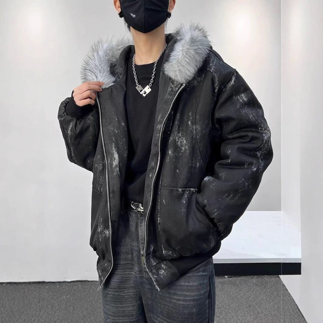 Hooded Large Fur Collar Cotton - Padded Coat - MRC STOREJacketsMRC STOREHooded Large Fur Collar Cotton - Padded Coat MRC STORE MRC STORECJPK255133904DWBlack2XL