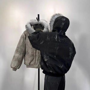 Hooded Large Fur Collar Cotton - Padded Coat - MRC STOREJacketsMRC STOREHooded Large Fur Collar Cotton - Padded Coat MRC STORE MRC STORECJPK255133904DWBlack2XL