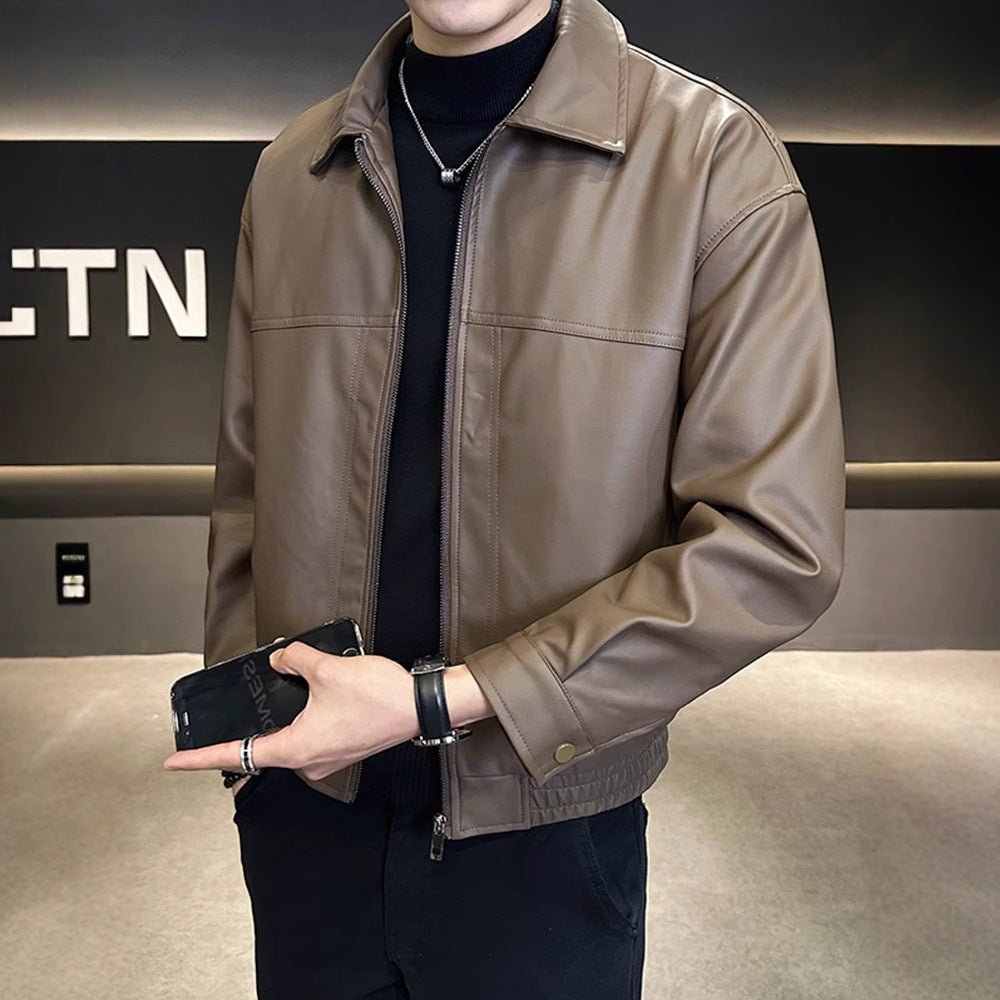 Men's Retro Leather Motorcycle Coat - MRC STOREJacketsMRC StoreMen's Retro Leather Motorcycle Coat MRC Store MRC STORECJXZ253116304DWBrown2XL
