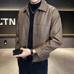Men's Retro Leather Motorcycle Coat - MRC STOREJacketsMRC StoreMen's Retro Leather Motorcycle Coat MRC Store MRC STORECJXZ253116304DWBrown2XL