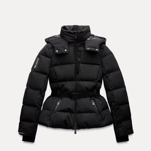Belted Stand Collar Ski Puffer Jacket - MRC STOREJacketsMRC STOREBelted Stand Collar Ski Puffer Jacket MRC STORE 120.99MRC STORECJWJ261267408HSBlackL