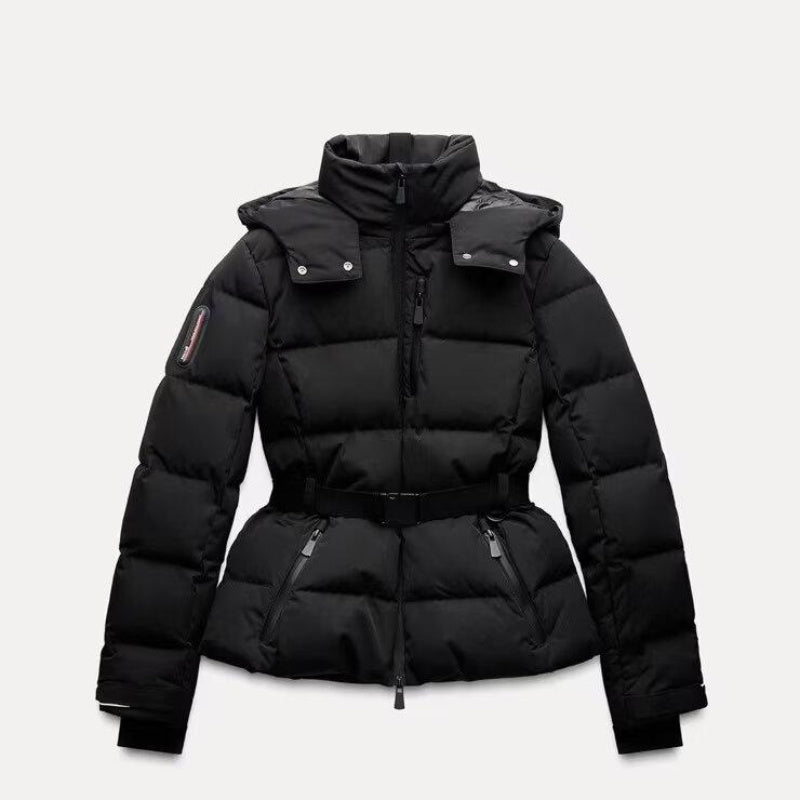 Belted Stand Collar Ski Puffer Jacket - MRC STOREJacketsMRC STOREBelted Stand Collar Ski Puffer Jacket MRC STORE 120.99MRC STORECJWJ261267408HSBlackL