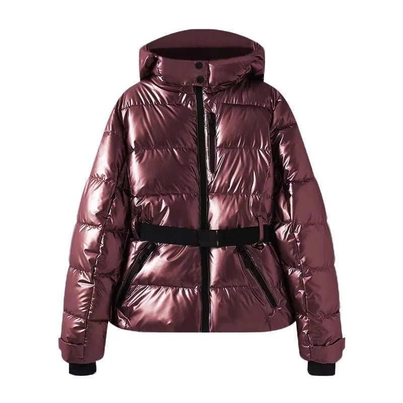 Belted Stand Collar Ski Puffer Jacket - MRC STOREJacketsMRC STOREBelted Stand Collar Ski Puffer Jacket MRC STORE 120.99MRC STORECJWJ261267416PKWine RedL