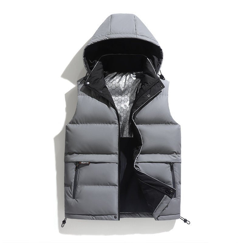 Corduroy Hooded Warm Vest - MRC STOREJacketsMRC STORECorduroy Hooded Warm Vest MRC STORE 40.00MRC STORECJYD255136703CXGrayL