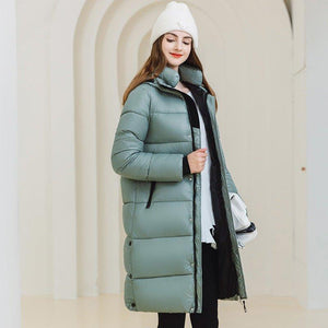 Long Hooded Winter Coat - MRC STOREJacketsMRC STOREWomen’s Long Hooded Winter Coat – Warm Cotton Jacket with Pockets for Cold Weather - MRC STOREMRC STORECJWJ217303815OLBlueL