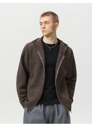 Faux Deer Velvet Retro Knit Hoodie - MRC STOREJacketsMRC STOREFaux Deer Velvet Retro Knit Hoodie MRC STORE MRC STORECJYD259255904DWFlower Gray2XL