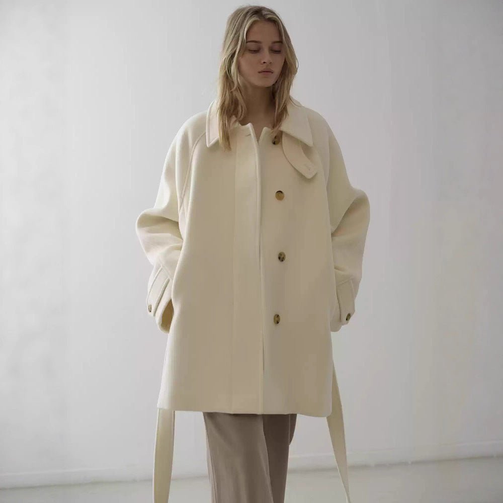 Elegant Belted Mid - Length Stand Collar Coat - MRC STOREJacketsMRC STOREElegant Belted Mid - Length Stand Collar Coat MRC STORE 220.99MRC STORECJQB261053002BYCream ColorM