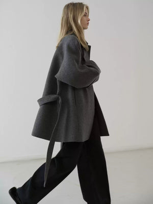 Elegant Belted Mid - Length Stand Collar Coat - MRC STOREJacketsMRC STOREElegant Belted Mid - Length Stand Collar Coat MRC STORE MRC STORECJQB261053002BYCream ColorM