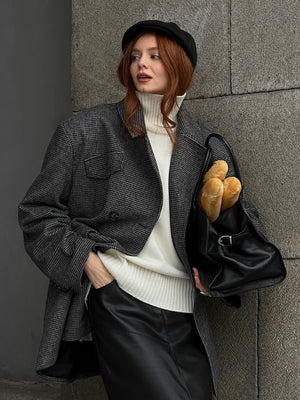 Mid - Length Double - Breasted British - Style Wool Coat - MRC STOREJacketsMRC STOREMid - Length Double - Breasted British - Style Wool Coat MRC STORE MRC STORECJQB255465706FUKhakiL