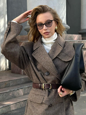 Mid - Length Double - Breasted British - Style Wool Coat - MRC STOREJacketsMRC STOREMid - Length Double - Breasted British - Style Wool Coat MRC STORE MRC STORECJQB255465706FUKhakiL