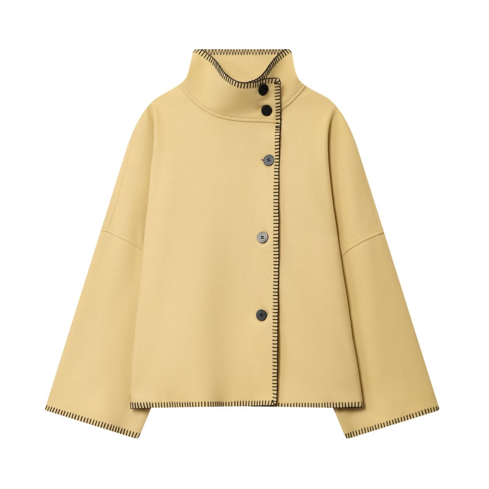 Turtleneck Long Sleeve Baggy Coat - MRC STOREJacketsMRC STORETurtleneck Long Sleeve Baggy Coat MRC STORE 49.00MRC STORECJYD255458503CXYellowL