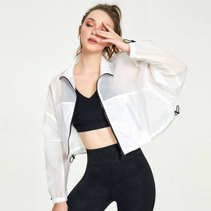 Nylon Zip-Up Stand Collar Sun-Protective Jacket - MRC WEAR