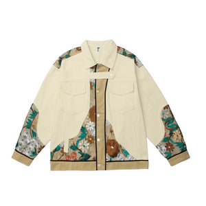 Unisex Stitching Lace Coat – Casual Khaki Jacket for Youth - MRC STOREJacketsMRC STOREUnisex Stitching Lace Coat – Casual Khaki Jacket for Youth My Store MRC STORECJXZ195934802BYKhakiL