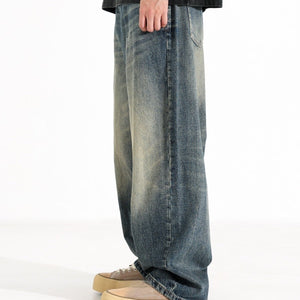 Vintage Denim Style Wide Leg Jeans - MRC STOREjeansMRC STOREAmerican Retro Hanging Loose Wide Leg Jeans for Men – Vintage Denim Style My Store MRC STORECJNZ245828910JQRetro Blue with Velvet28