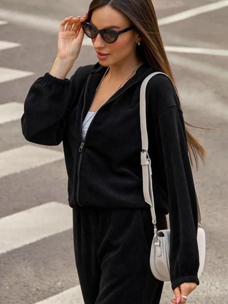 Cardigan Sweater - Hooded Elastic Fit - MRC STOREsetMRC STOREWomen’s Cardigan Sweater - Hooded Elastic Fit My Store 40.11MRC STORECJLS242905207GTBlackL