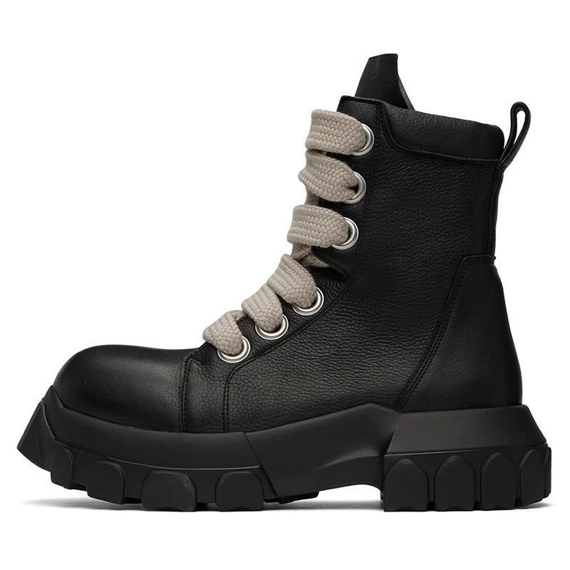 Individual Zipper Leather Boots - MRC STOREShoesMRC STOREBlack leather boot with gray laces on a white backgroundMRC STORECJNS160185801AZBlack38