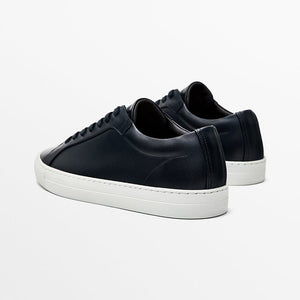 Lace - Up Leather Casual Sneakers - MRC STOREShoesMRC STORELace - Up Leather Casual Sneakers MRC STORE MRC STORECJYD254652407GTBlack Leather39