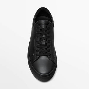 Lace - Up Leather Casual Sneakers - MRC STOREShoesMRC STORELace - Up Leather Casual Sneakers MRC STORE 90.00MRC STORECJYD254652407GTBlack Leather39