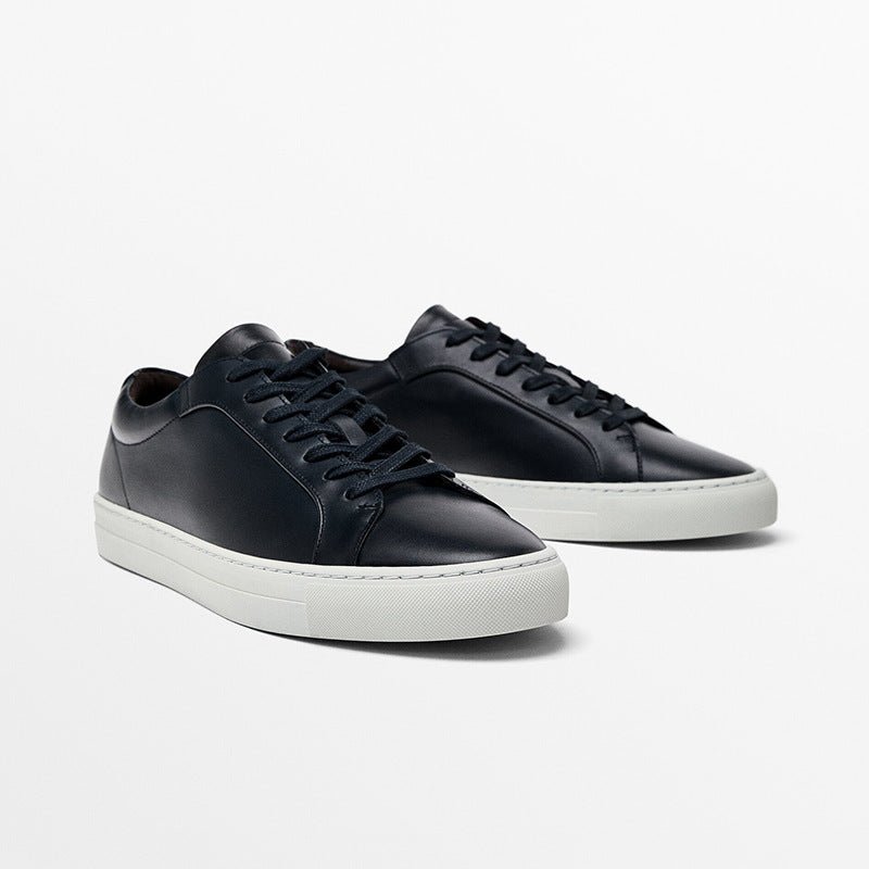 Lace - Up Leather Casual Sneakers - MRC STOREShoesMRC STORELace - Up Leather Casual Sneakers MRC STORE 90.00MRC STORECJYD254652401AZNavy Blue39