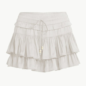 High-Waisted Drawstring Liner Mini Skirt - MRC WEAR