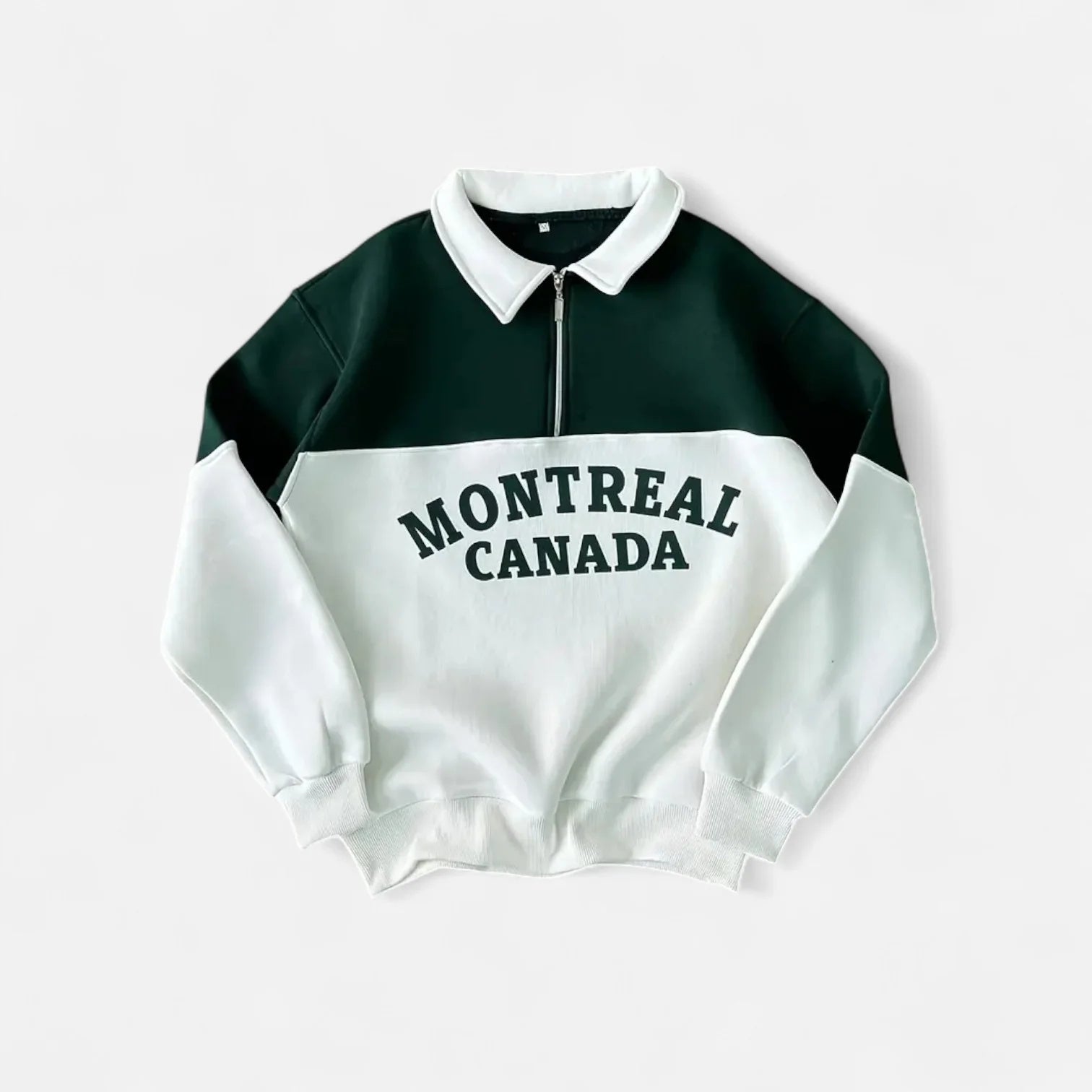 Montreal Canada Collar Sweater - MRC STOREsweaterMRC STORESweatshirt with 'Montreal Canada' text on a white backgroundMRC STORECJWY256499705EV153 NSLLWY33 Style2XL