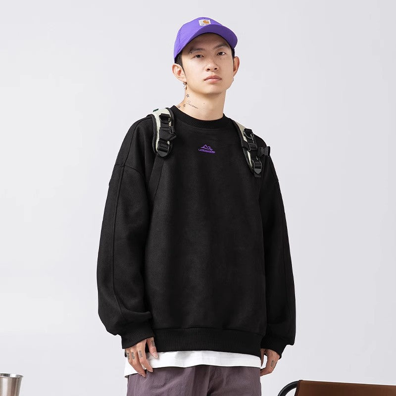 Print Casual Long-Sleeve Crewneck Sweater - MRC WEAR