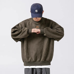 Print Casual Long-Sleeve Crewneck Sweater - MRC WEAR