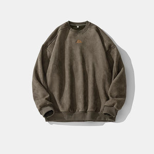 Print Casual Long-Sleeve Crewneck Sweater - MRC WEAR