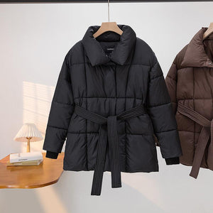 Mid - Length Down Jacket - MRC STORETopMRC STOREFashion Women's Down Jacket Mid Length - Loose Fit for European and American Style - MRC STOREMRC STORECJJK216229610JQBlackL