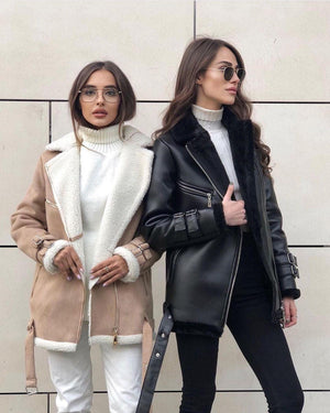 Suede Lapel Zipper Coat - MRC STORETopMRC STOREEuropean and American Suede Lapel Zipper Coat - MRC STOREMRC STORECJYD211489907GTCamelL