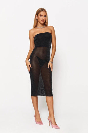 Low - Cut Clean Color Mesh Tube Top Dress - MRC STORETopMRC STORELow - Cut Clean Color Mesh Tube Top Dress - Black - MRC STOREMRC STORECJLY1779883-Black-LBlackL