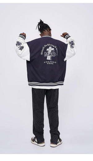 Contrast Color Loose Printed Baseball Jacket - MRC STORETopMRC STOREContrast Color Loose Printed Baseball Jacket - Winter Streetwear Style - MRC STOREMRC STORECJXZ213507006FUSky BlueL